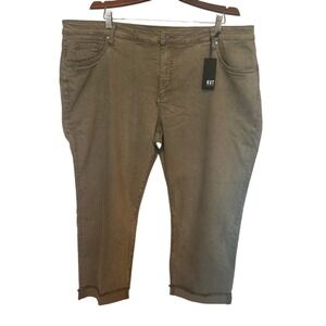 NWT Kut from the Kloth Women's Catherine Olive Green Crop Jeans Size 22W‎